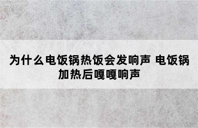 为什么电饭锅热饭会发响声 电饭锅加热后嘎嘎响声